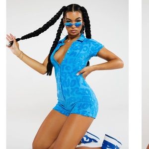 Jaded London Blue Playsuit
